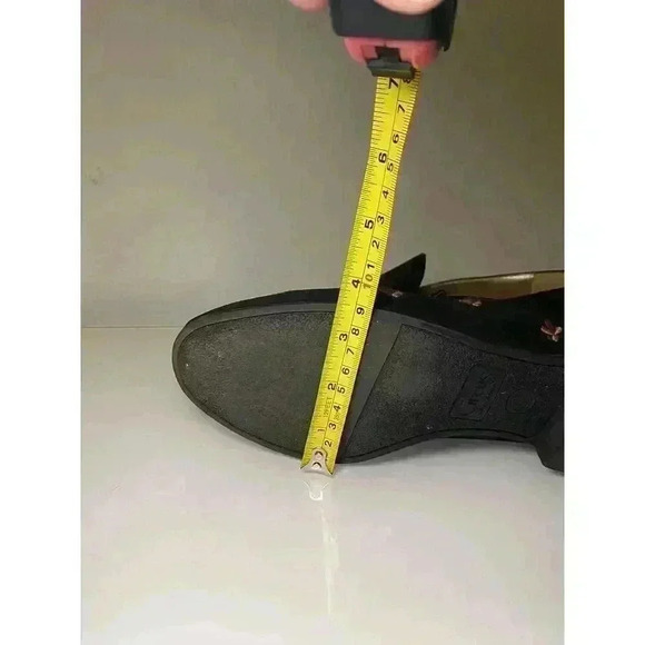 Circus By Sam Edelman Loafers Harlem-1 Black Sz 9 Faux Suede Embroidered Flowers - Picture 14 of 14